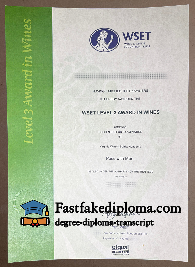 Buy WSET Level 3 certificate