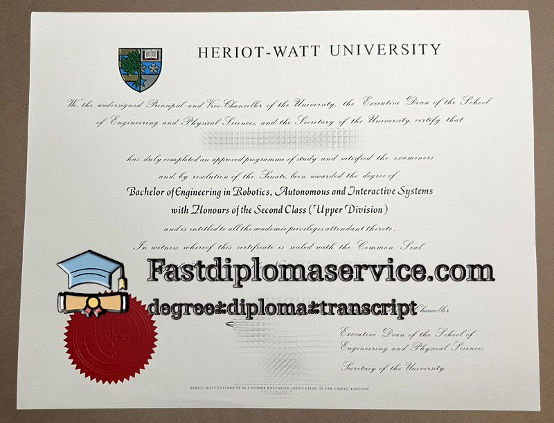 Order Heriot Watt University diploma