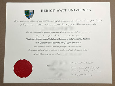 make Heriot Watt University diploma