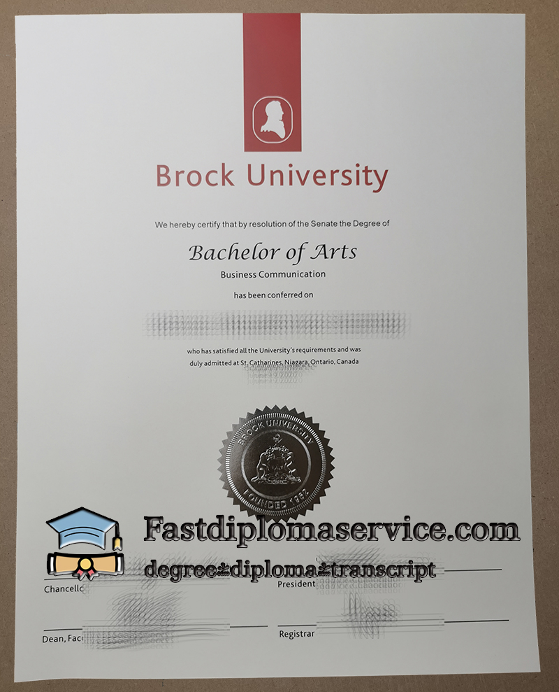 Buy Brock University diploma