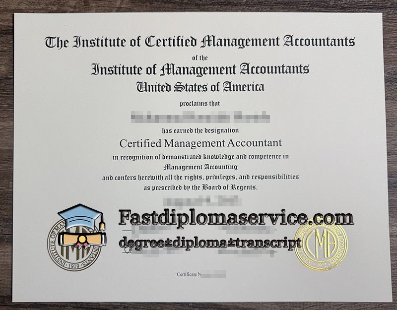 Buy CMA fake certificate