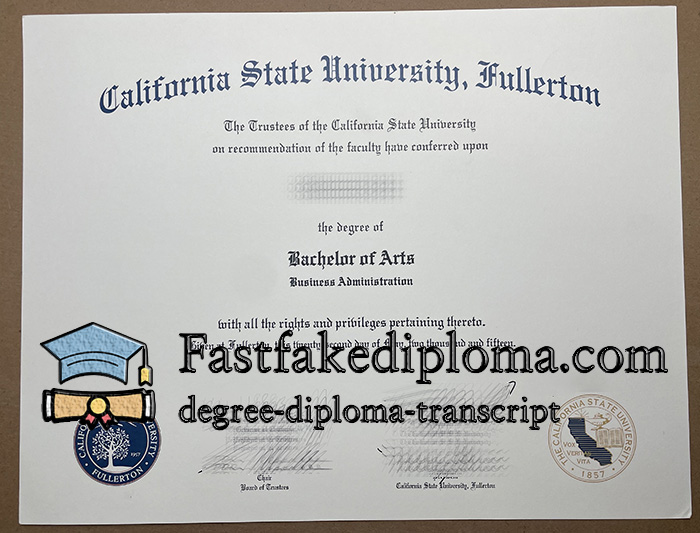 Cal State Fullerton diploma