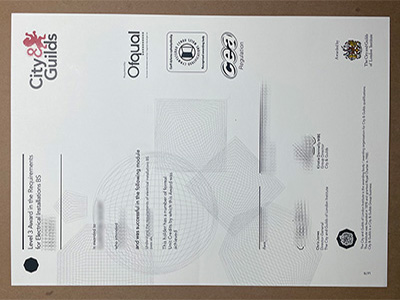 City and Guilds Level 3 certificate