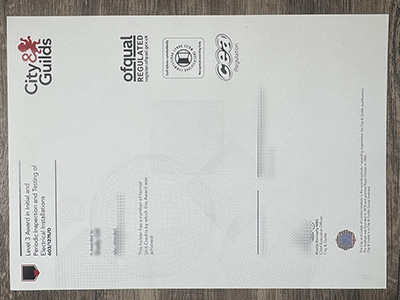 City and Guilds certificate