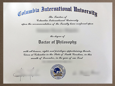 Buy Columbia International University certificate