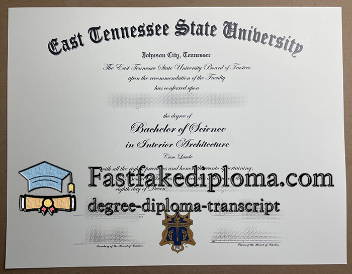 get East Tennessee State University diploma