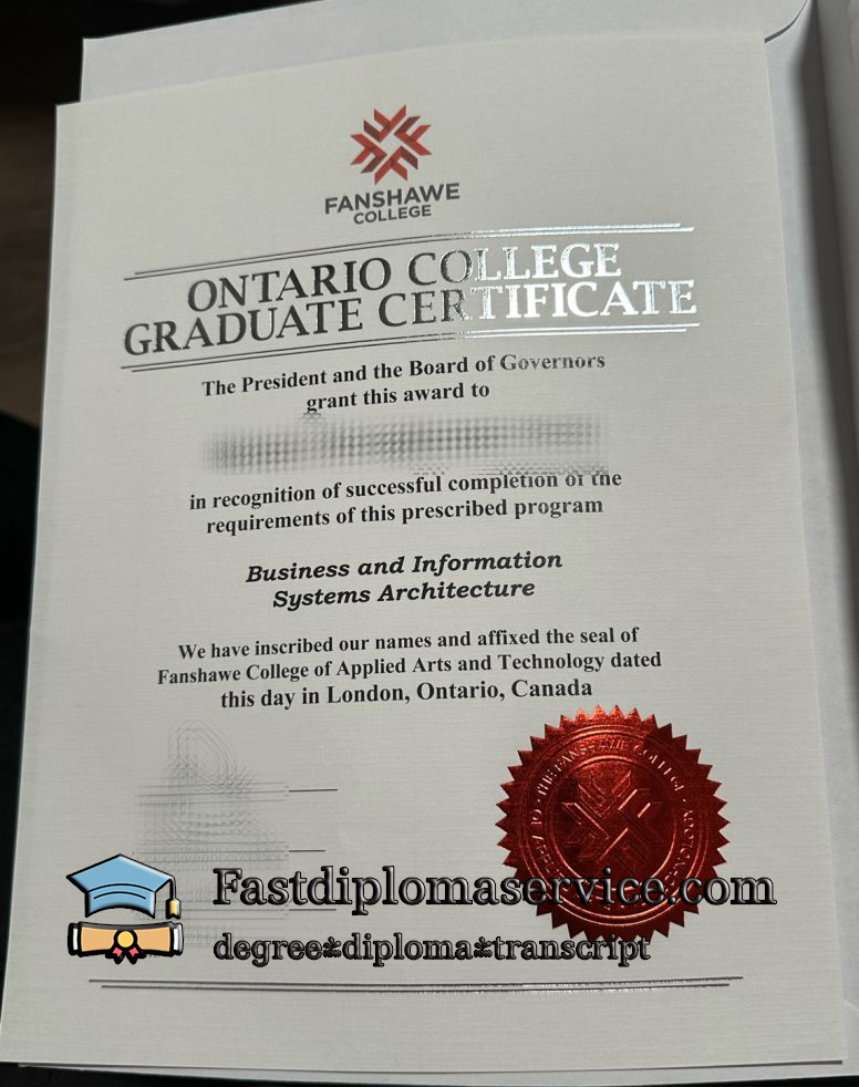 Order Fanshawe College diploma