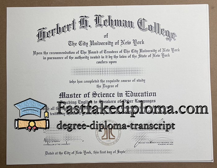 Buy Ferbert F Lehman College diploma