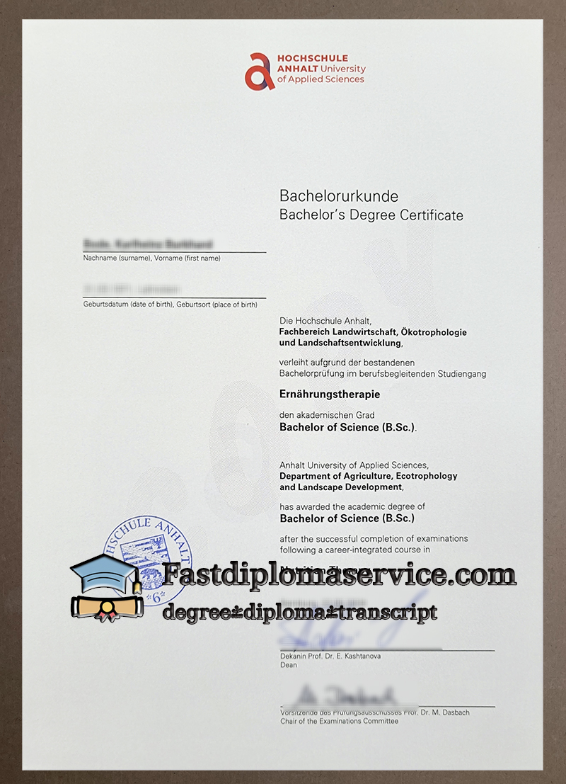 Where to order Hochschule Anhalt diploma?