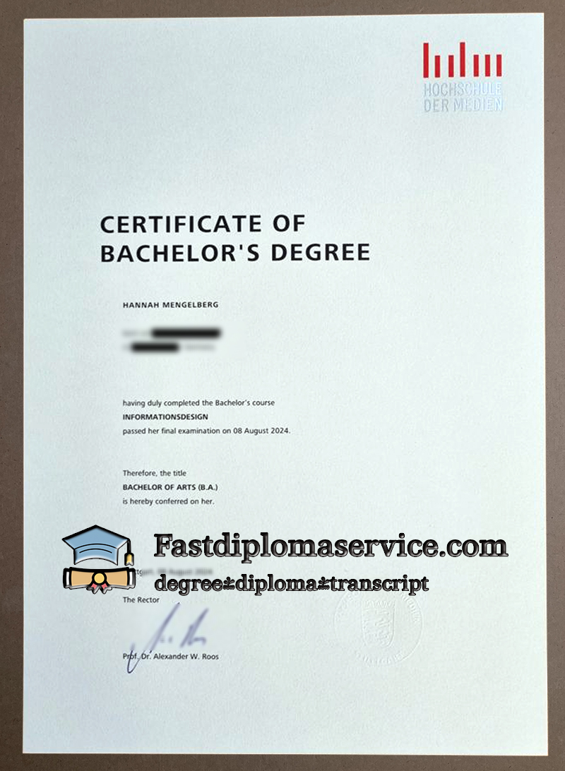 Where to order Hochschule Der Medien diploma