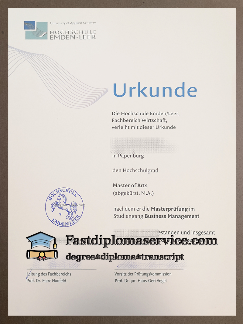 How to order Hochschule Emden-Leer Urkunde