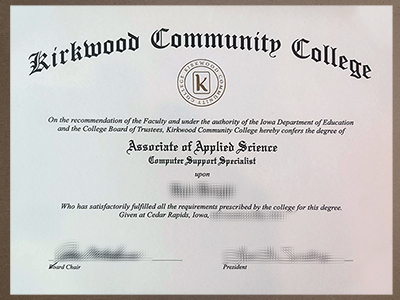 fake Kirkwood Community College diploma