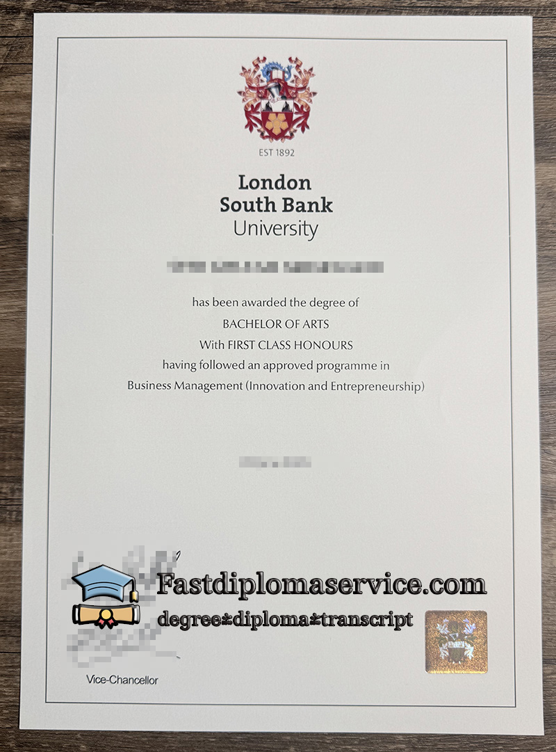 Buy London South Bank diploma