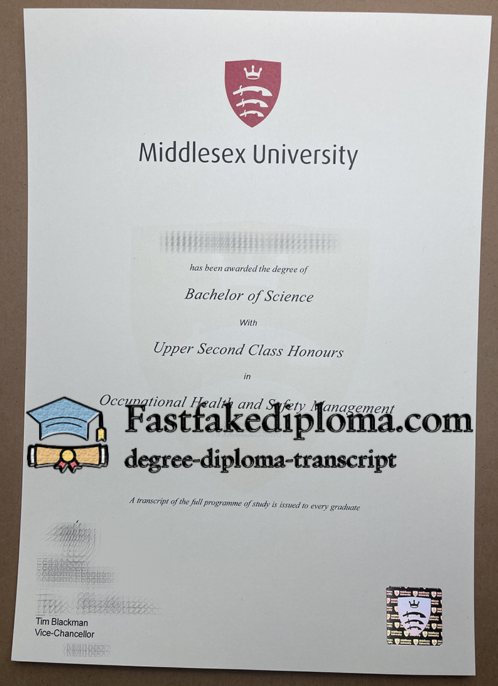 fake Middlesex University diploma