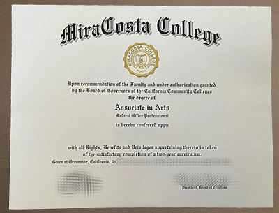 get MiraCosta College diploma