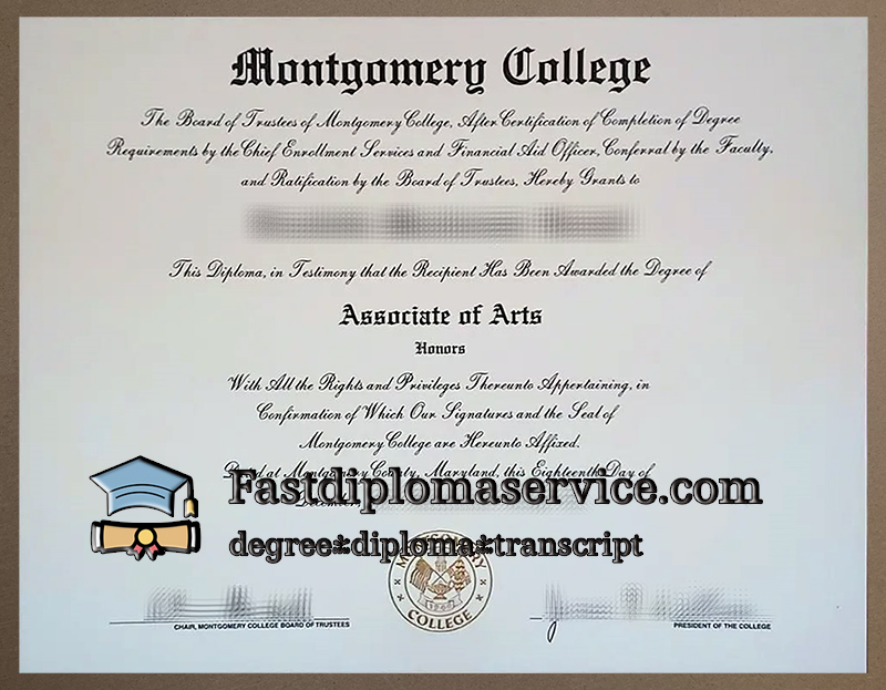 How much to buy Montgomery College diploma?