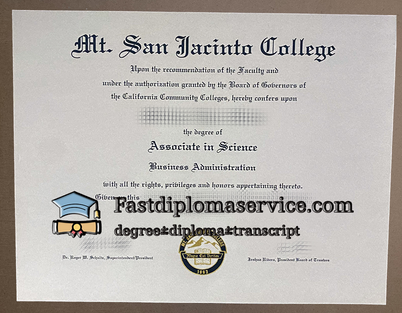 Buy Mt. San Jacinto College diploma