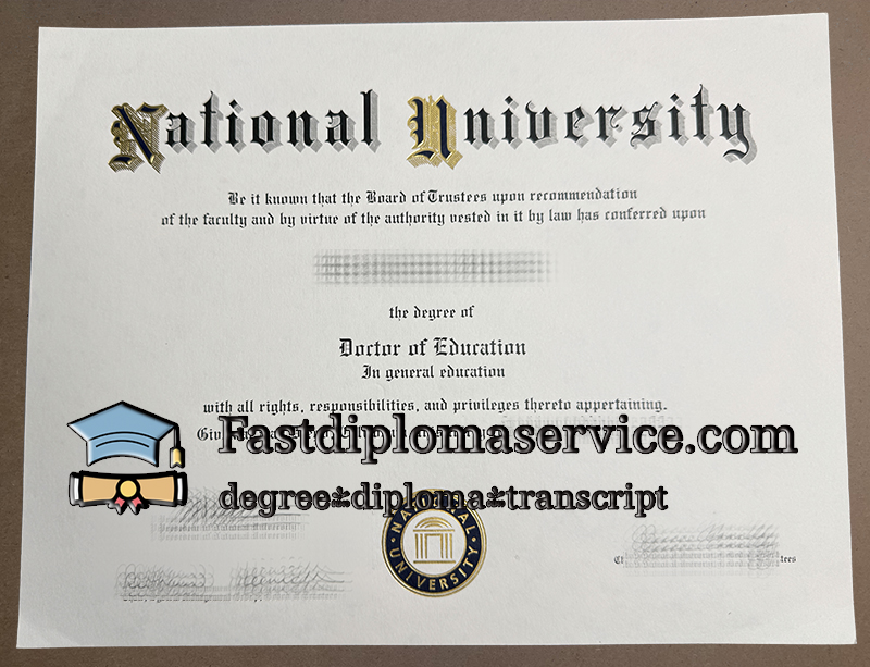 buy National University diploma