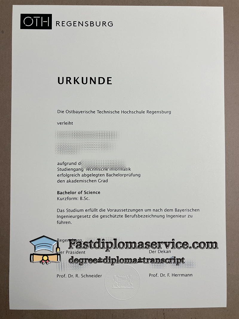 OTH Regensburg Urkunde