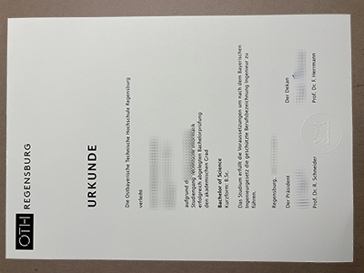 order OTH Regensburg Urkunde
