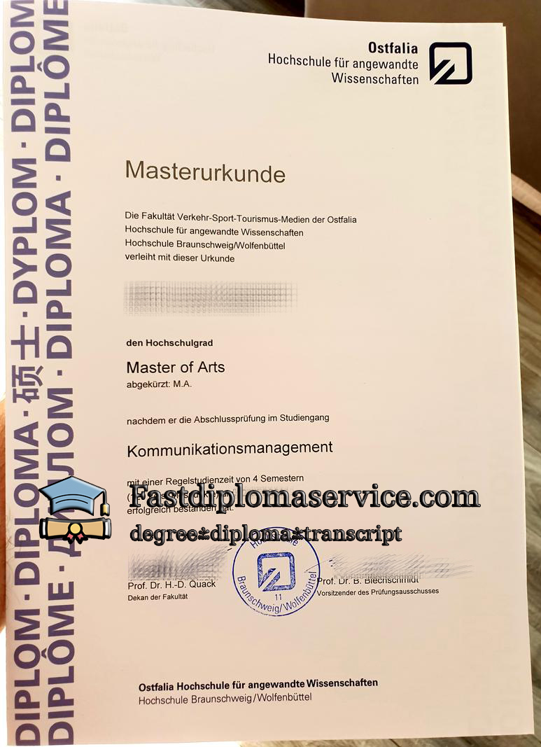 Order Ostfalia Hochschule diploma