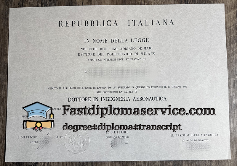 How Much to order Politechico di Milano diploma?