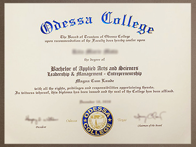 fake Qdessa College diploma