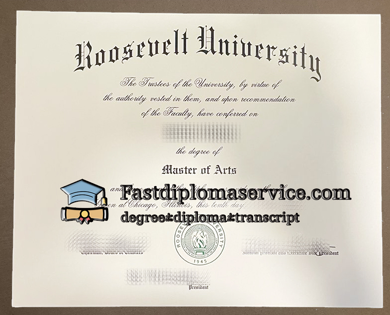 Fake Roosevelt University diploma