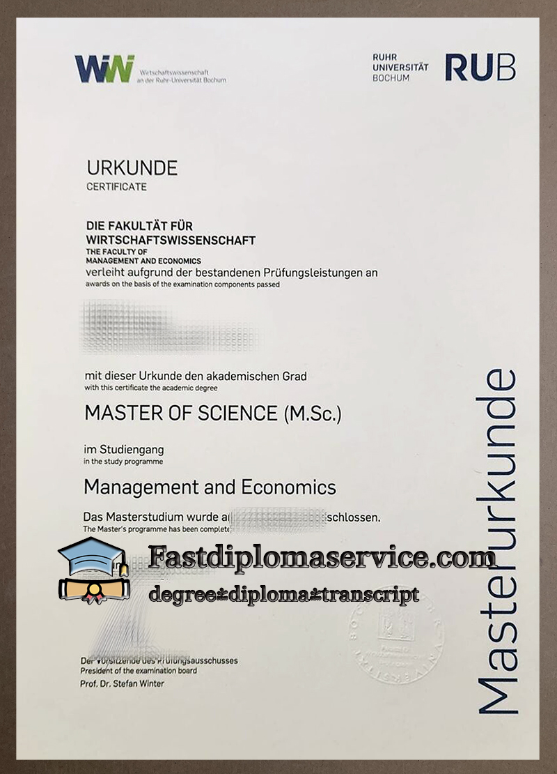 Buy Ruhr Universitat Bochum diploma