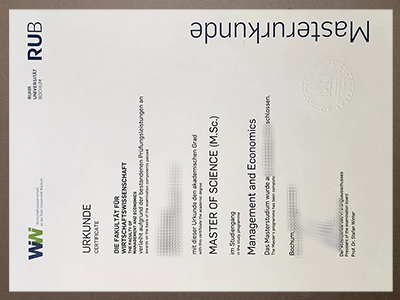 fake Ruhr Universitat Bochum diploma