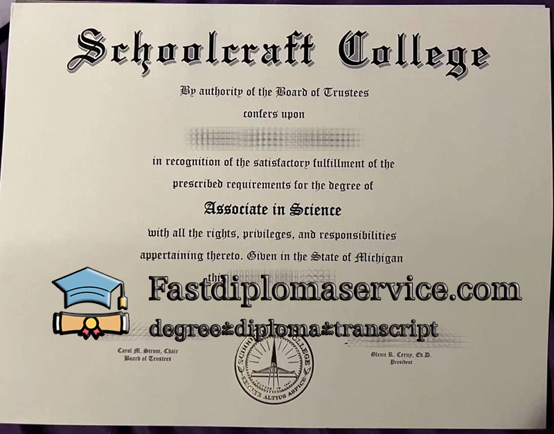 Buy Schoolcraft College diploma