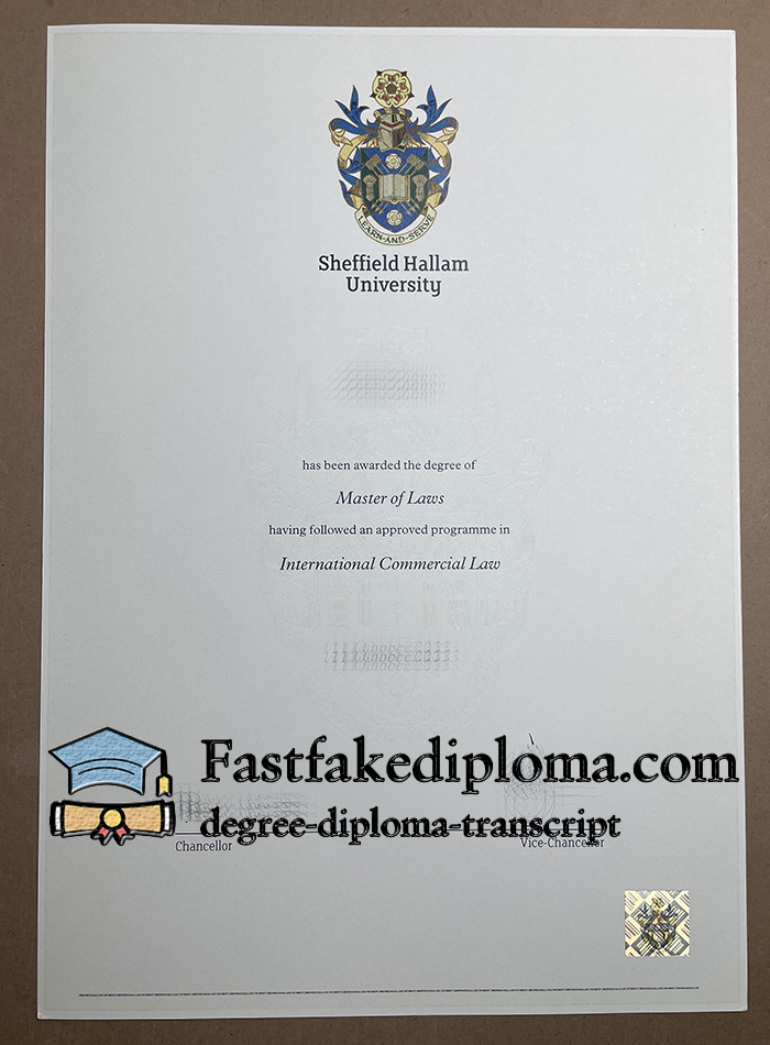 Order Sheffield Hallam University diploma