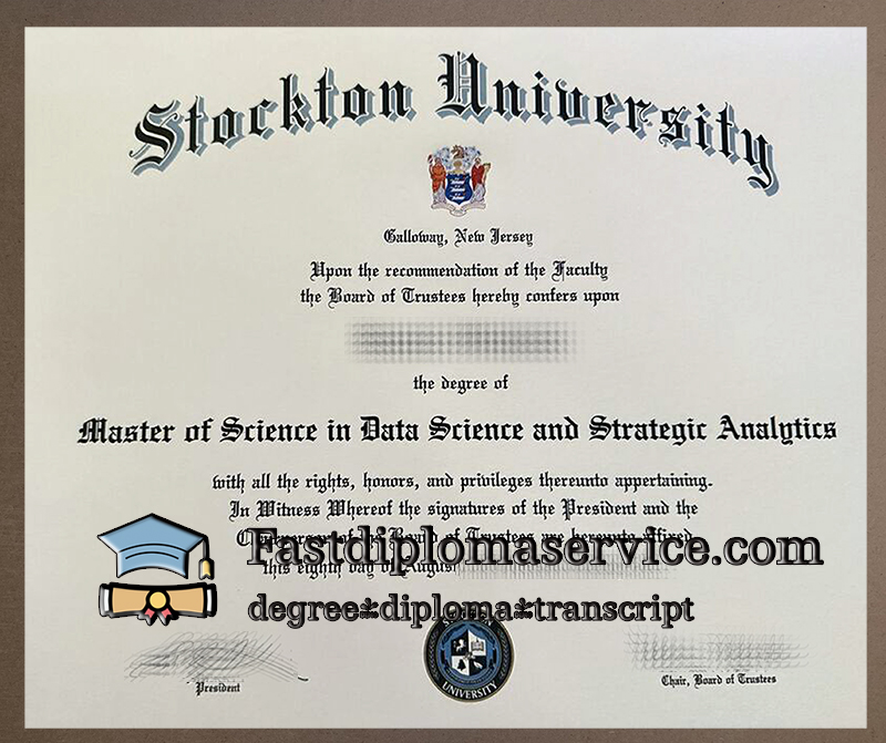 Buy fake Stockton University diploma