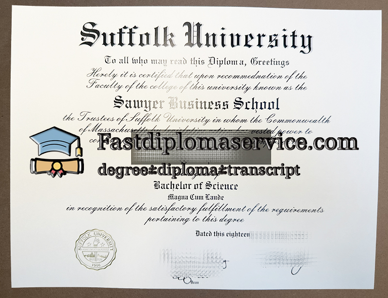 Where to order Suffolk University diploma?