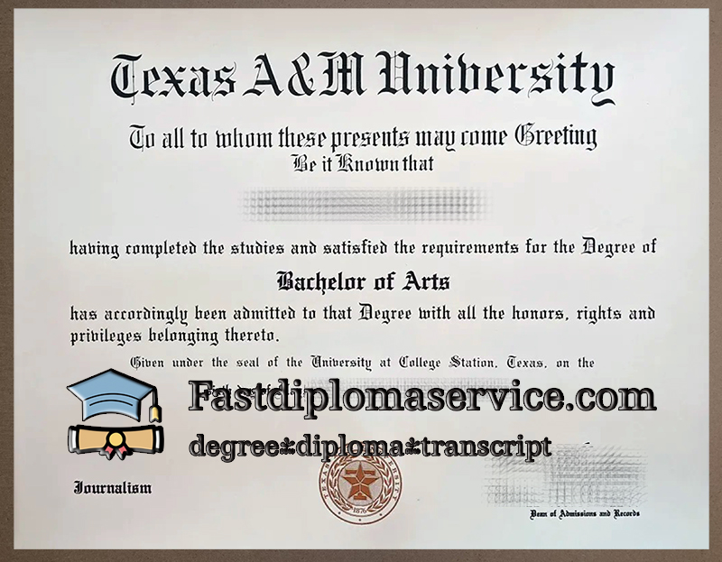 Buy Texas A&M University diploma