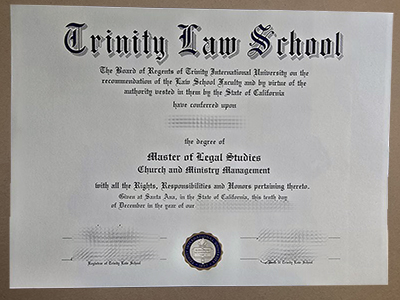 Order Trinity Law School diploma