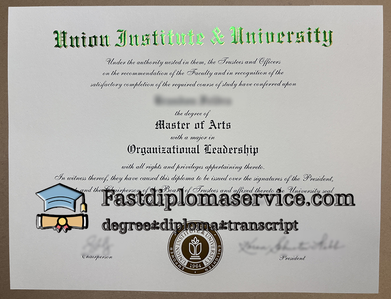 Order Union Institute University diploma