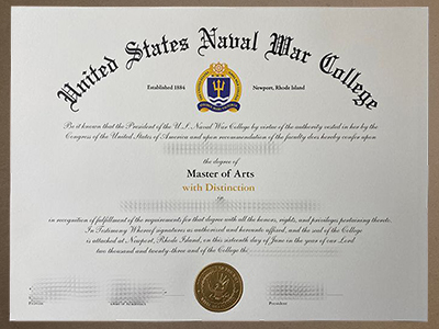order United State Naval War College diploma