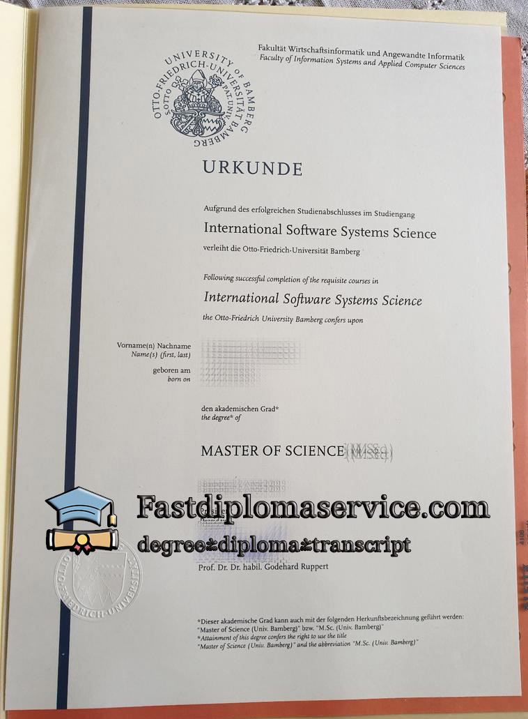 Buy Universität Bamberg Urkunde