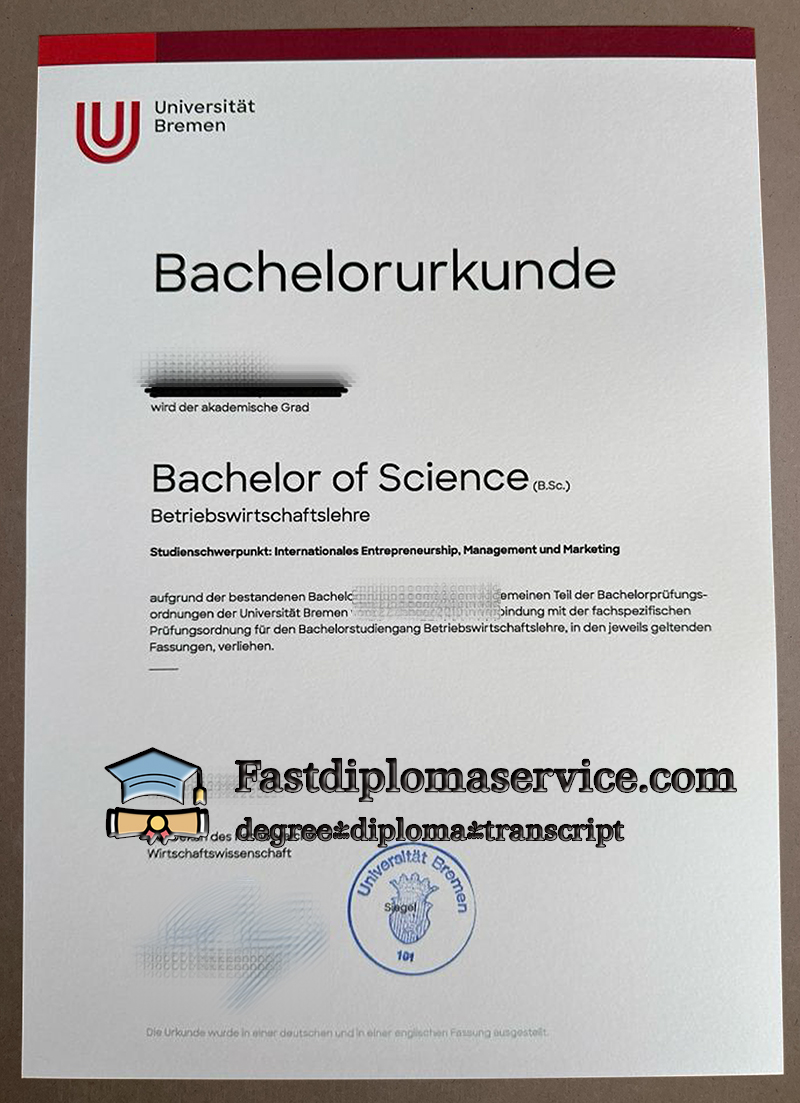 Buy Universitat Bremen Urkunde