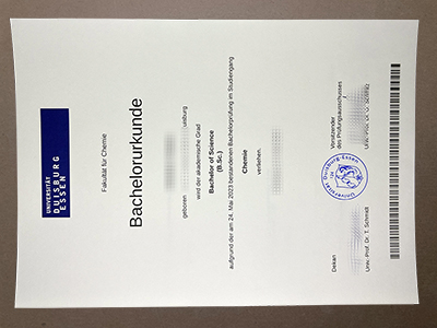Order Universität Duisburg Essen diploma