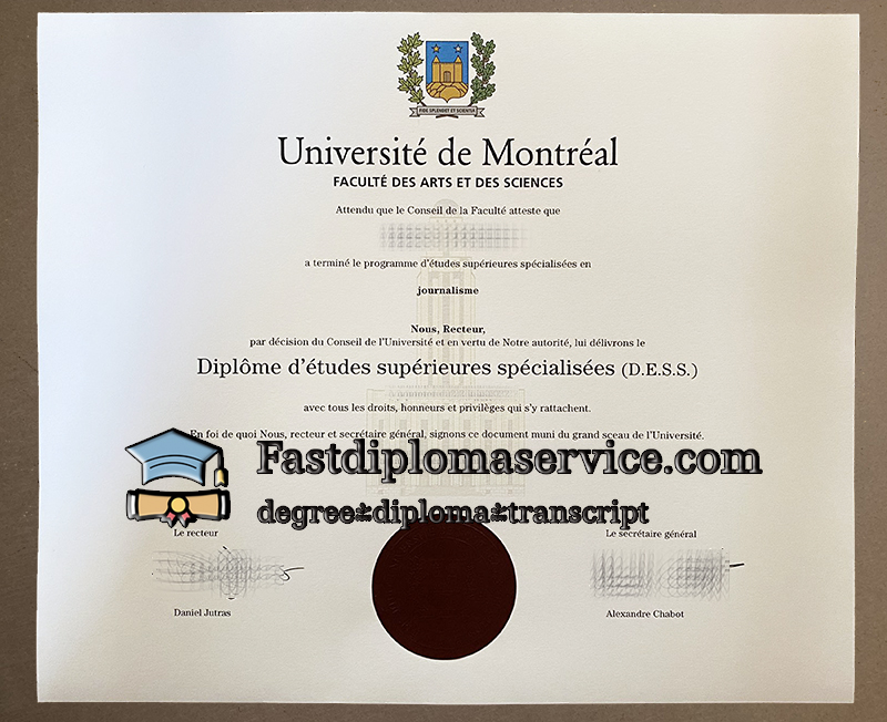 Can I order Université de Montréal degree?