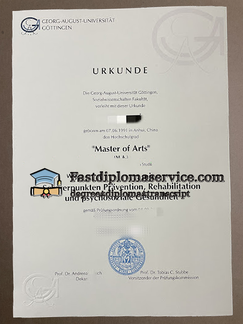 Buy University of Göttingen Urkunde