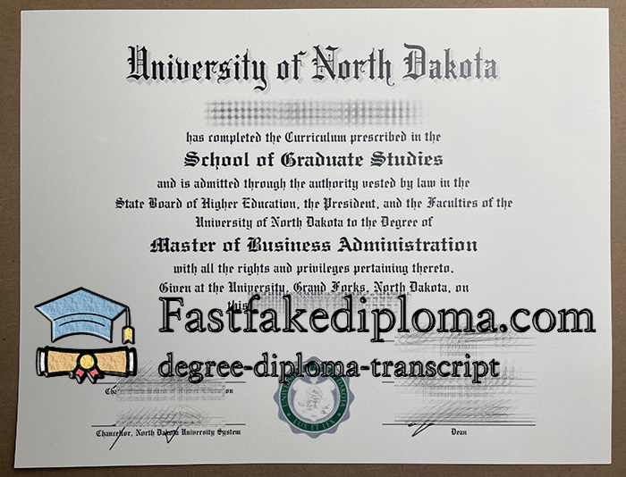 Order University of North Dakota diploma