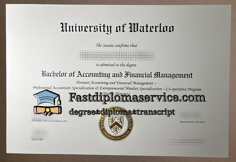 Order University of Waterloo diploma