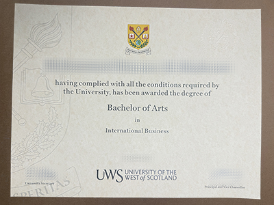 Order UWS certificate, make UWS degreee
