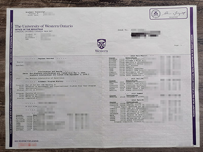 University of Western Ontario transcript