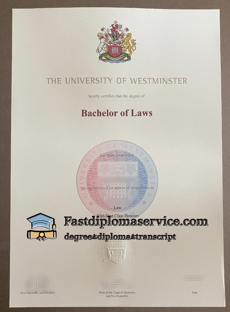 Buy University of Westminster diploma