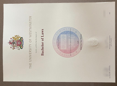 Order University of Westminster diploma