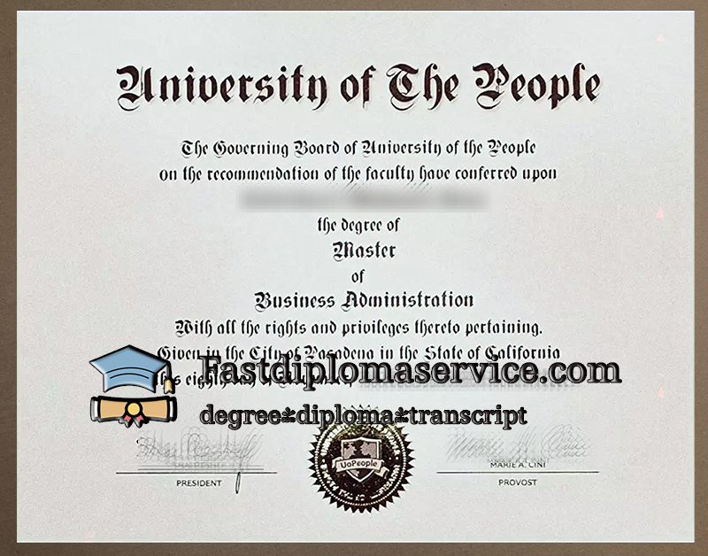 Order University of the People diploma